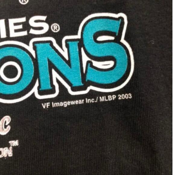 VINTAGE FLORIDA MARLINS WORLD SERIES CHAMPIONS LEE SPORT T-SHIRT XL 2003 MLB - Picture 2 of 3